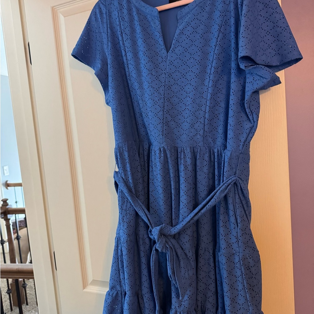 Charming Blue Women’s Plus Sz Dress